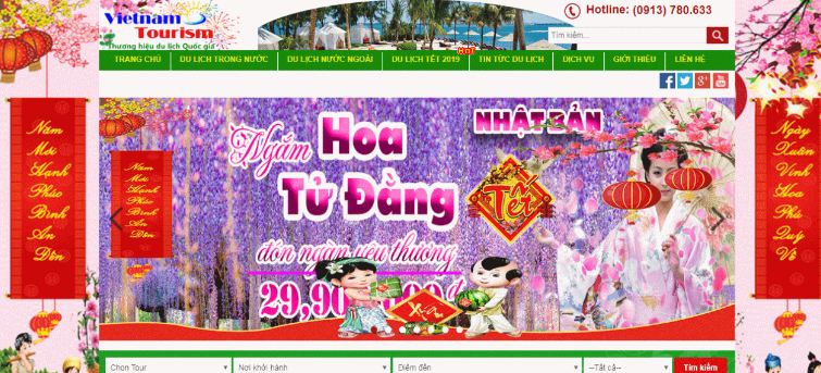 vietnamtour với website du lịch