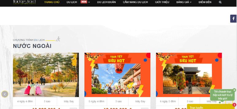 website đặt tour du lịch của haidangtravel